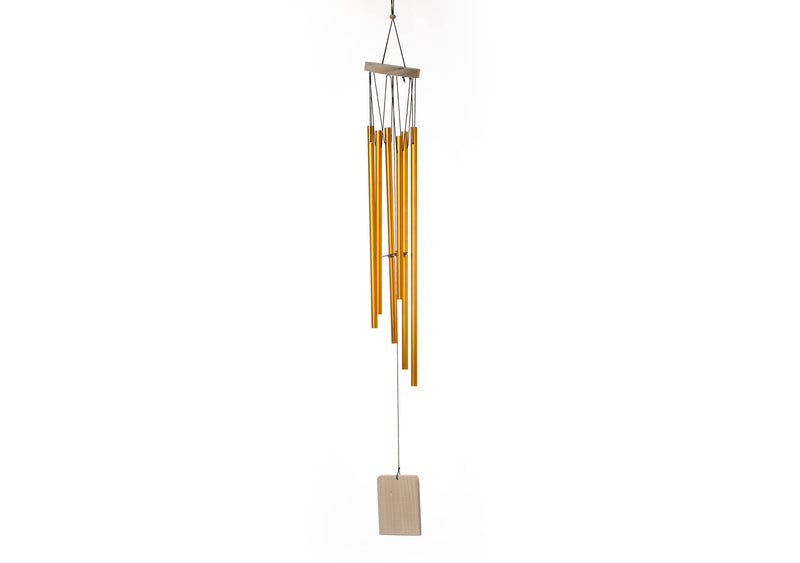 Tej Gifts Metal Wind Chime (6.5 x 6.5 x 66 cm, Golden)