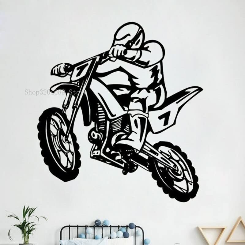 GADGETS WRAP Wall Decal Vinyl Sticker for Home Office Room Decoration Dirty Motocross Wall Sticker