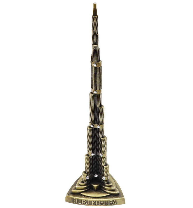 Stealodeal Brass Burj Khalifa UAE Souvenir Decorative Showpiece, 18.5cm, Copper, 1 Piece