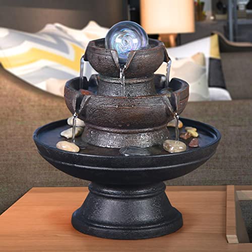 CALANDIS® Desktop Waterfall Water Fountain Indoor Tabletop Decor Ornament Style 3