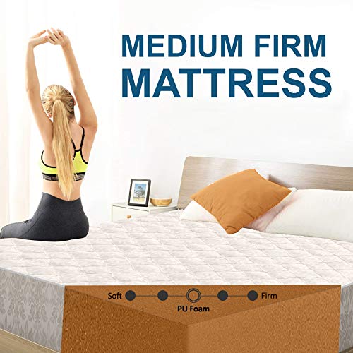 Coirfit Elegante 4 inch Single Size PU Foam Roll Packed Mattress (King) 75x72x4