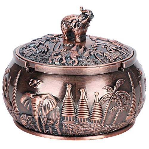 Generic Windproof Ashtray, Desktop Round Ashtray, Desktop Ornament for Hotel with Lid Clubs'
