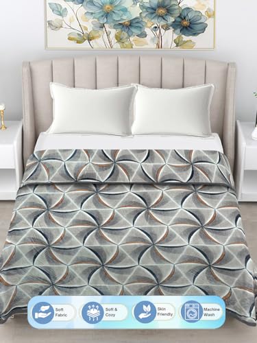 FABINALIV Multicolor Abstract 290 GSM Ultra Soft Double Bed AC Blanket (FLBK-1002-Multi)