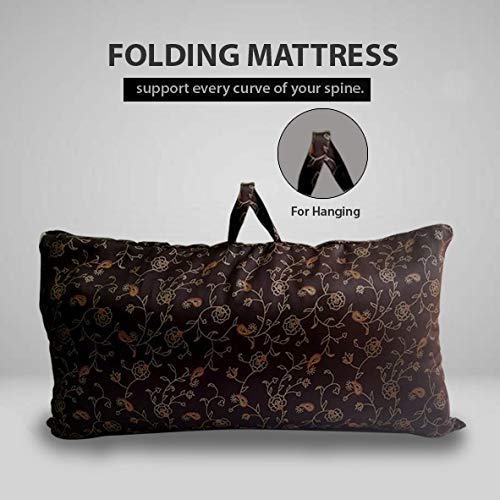 NextGo Foldable Guest and Bachelor Mattress Full Size (Brown) (Double)