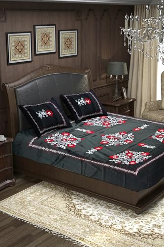 Kashmiri Work Handcrafted bedsheet KH8848