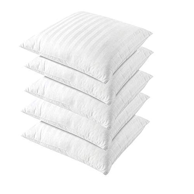 LASER WINGS Microfiber Satin Cushion Filler, White, Set of 5 (20 x 20 inches)