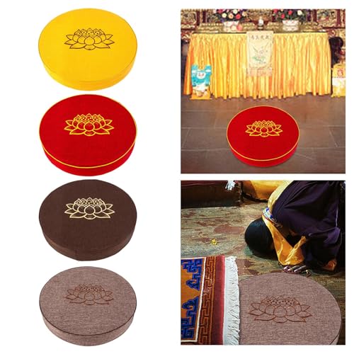 ATORSE® Yoga Cushion Buddhist Comfortable Floor Pillow For Women Men Yoga Stretching Yellow