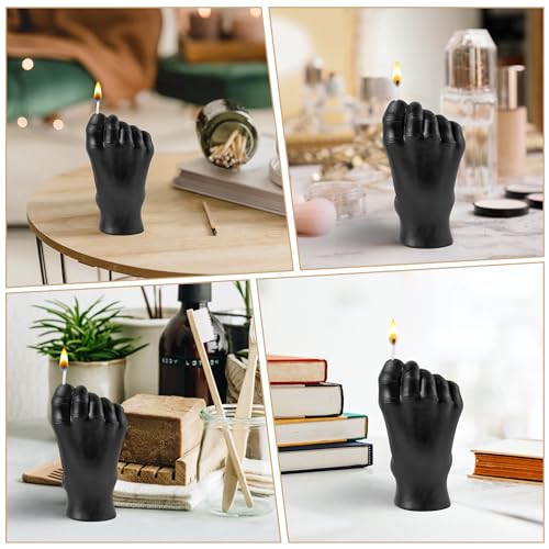 6sisc Mini Feet Scented Candles Upside Down Foot Candle Creative Gift Room Aesthetic Decor Pine Aromatherapy Natural Soy Wax Fragrance Candle Homemade Decoration for Home Bathroom Bedroom Black