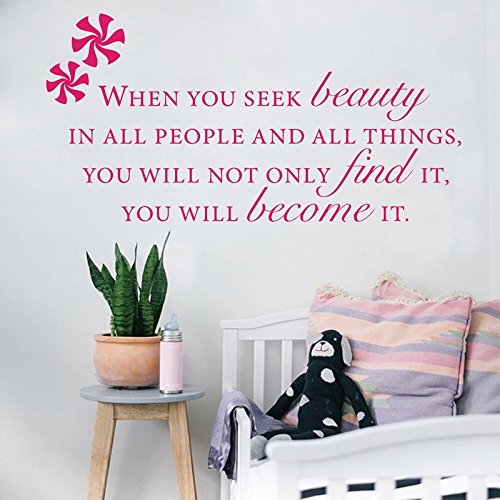 GADGETS WRAP Wall Decal Vinyl Sticker Wall Decoration - When You Seek Beauty.You Will