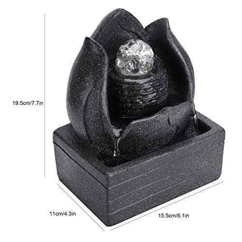 Table Ornament, Exquisite Workmanship Desktop Fountain, Desktop Fountain Waterfall, Gift for Friends & Family Relieve Stress Office Home Durable