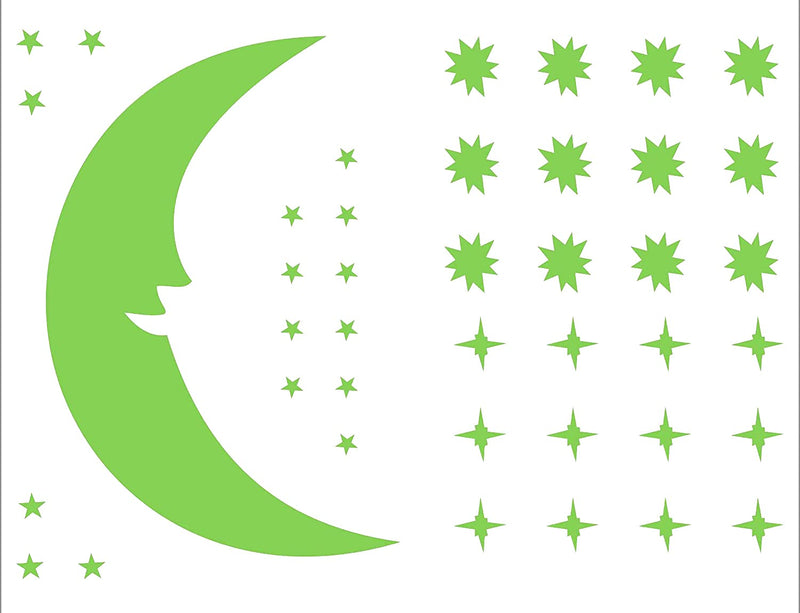 Bharat Secure Web Night Glow in The Dark, Star Astronomy Moon Wall Stickers with 199 Stars Big and Small (Radium Stickers) | Bharat Secure Web