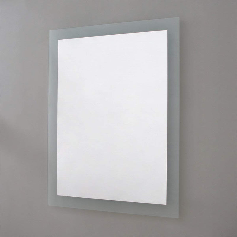 DEQORATION Neutral 4000K LED Rectangular Mirror with Touch Switch (White, 18"X24")