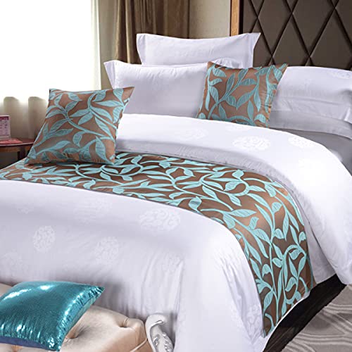 QFWMCW Hotel Bedding Bed Runners Scarves Queen Size Modern Bed Spread with Matching Pillows Home Bedding Decoration No Fading King Size