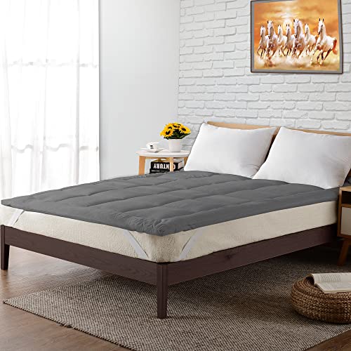 CRAZY WORLD Soft 3500 GSM Mattress Padding/Topper for Comfortable Sleep Grey (36x72inch)