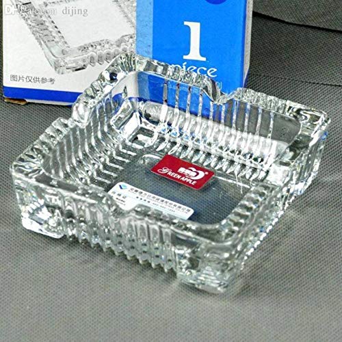 Xudo Glass Cigarette Ashtray (Clear_9 x 9 x 3 cm)