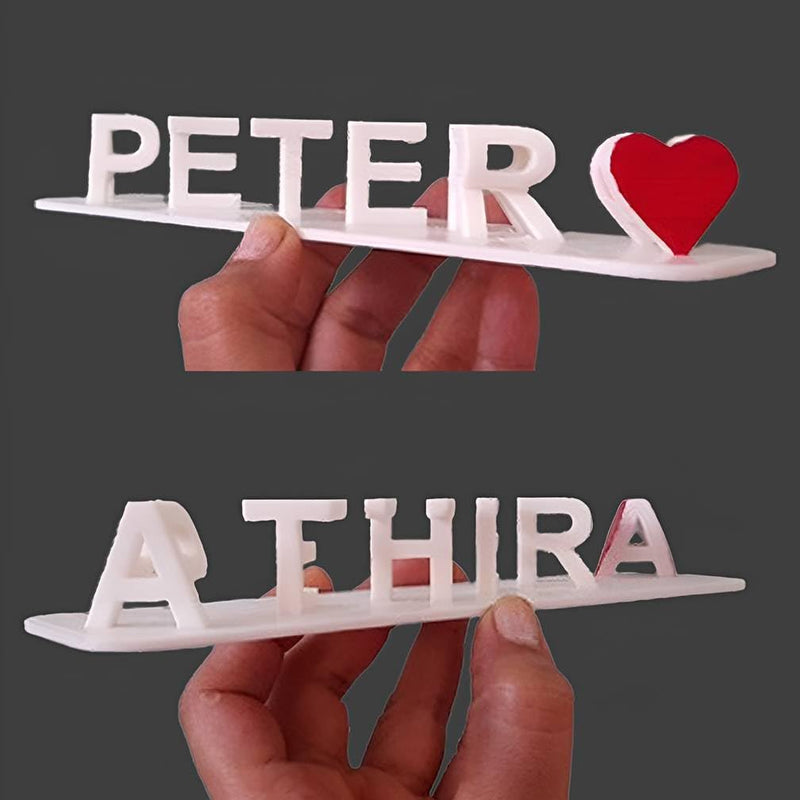 Surji 3D Flip Name | Personalized for Husband and Wife Couple Name (Upto 8 Characters)