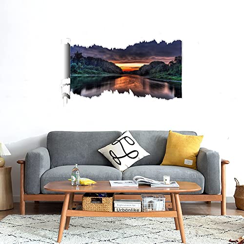 GADGETS WRAP Printed Wall Decal Sticker Scratched Paper Style Wall Decal (90cm x 50cm) - Sunset (3)