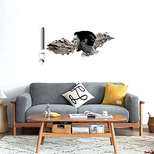 GADGETS WRAP Printed Wall Decal Sticker Scratched Paper Style Wall Decal (90cm x 50cm) - Mind Creativity