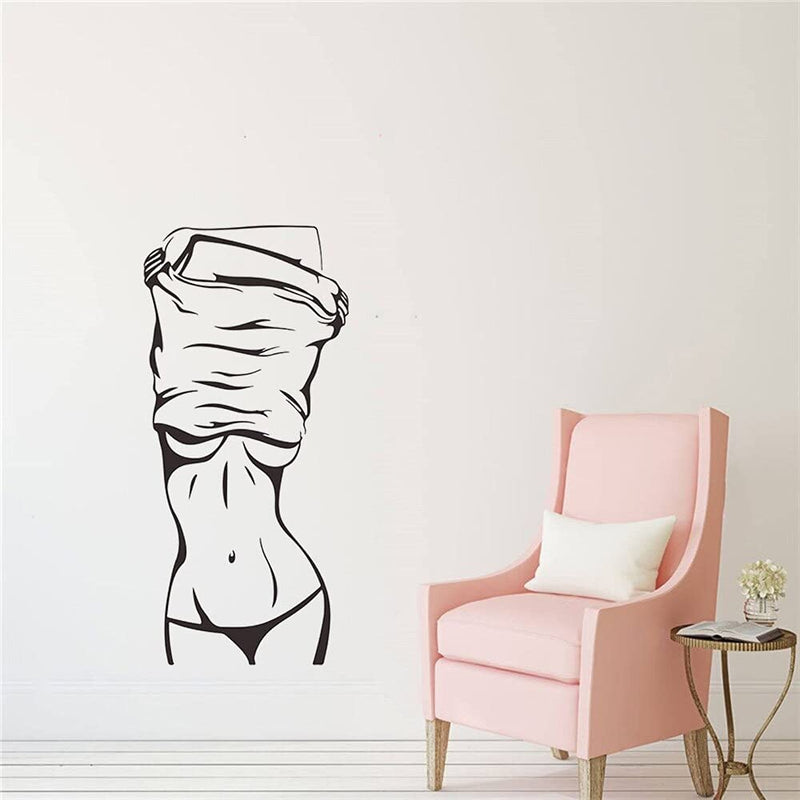 GADGETS WRAP Vinyl Decal Sticker Sexy Girl Wall Sticker Creative (Item Finish Size : 57cm x 27cm)