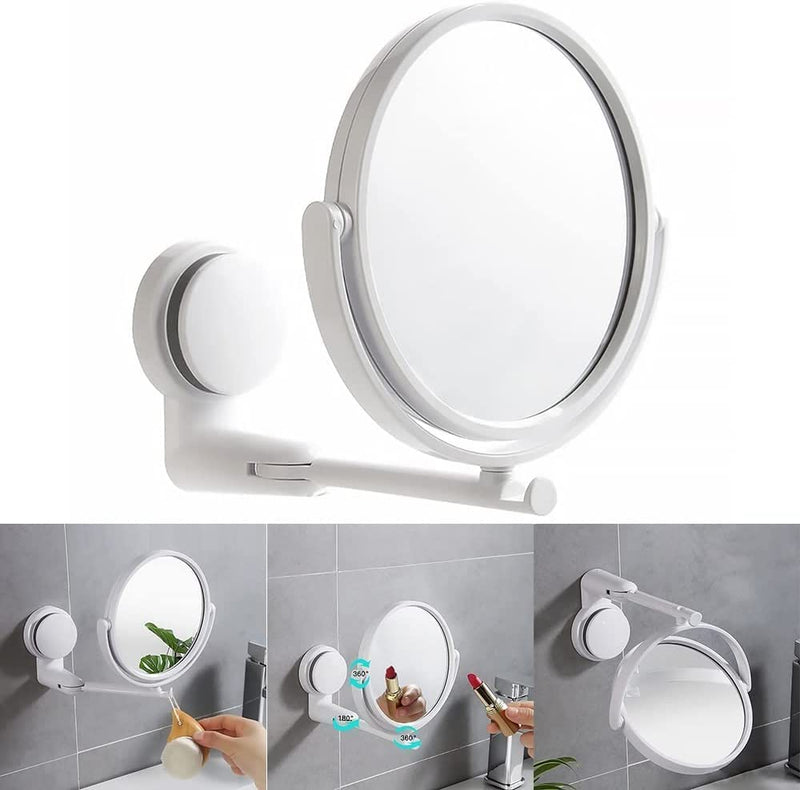 Seadra Wall-Mounted Mirror Circle Mirror Round Mirror Bathroom Double Sided Mirror