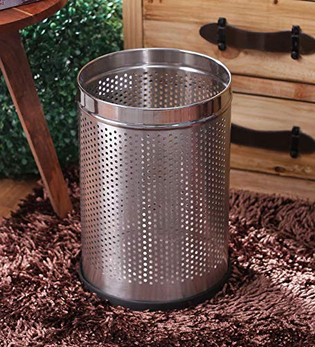 Parasnath Perforated Open Bin Stainless Steel Dustbin (7''X11'' 6 LITRE)