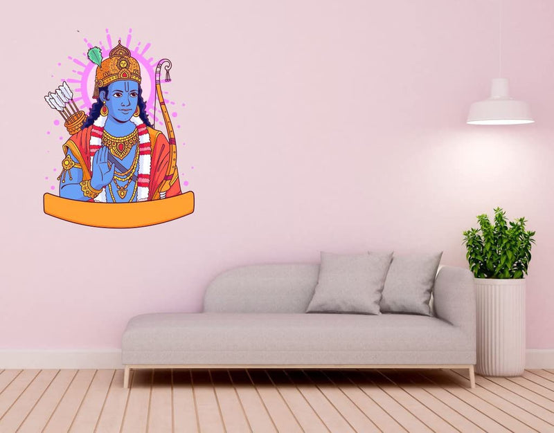 Decor Hubb Shree Ram Wall Sticker 60 X 70 CM