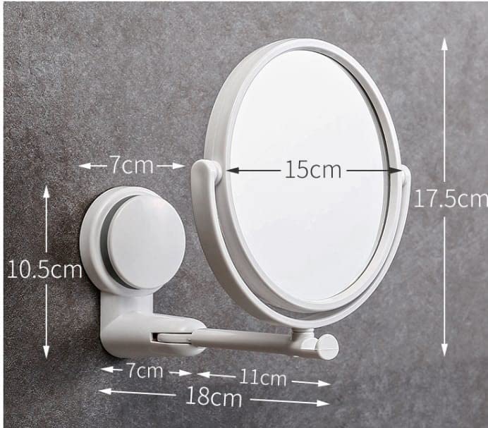 Azelf Wall Hang Folding Vanity Mirror Makeup Supplies Bath Mirrors Shave Mirrors