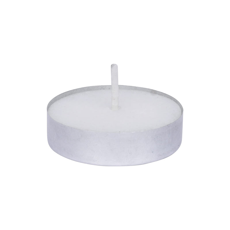 Welburn Veda&Co™ Wax Tealight Candles - Pack of 100, 2-3 Hours Burning Time, 100% Fully Refined Paraffin Wax, Unscented, Smokeless, Dripless, for Home Decor, Offices & Other Occasions (White)