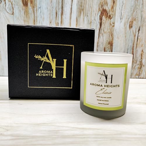 Aroma Heights Lemongrass Scented Candle | White Jar | 100% Soy Wax Candle for Home Decor & Aromatherapy | 160 GMS | Burn Time Upto 70 Hours | Best Fragrance Candle for Gifting