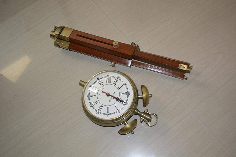 Time instruments Tripod Antique Wooden Clock Standind 28 inches