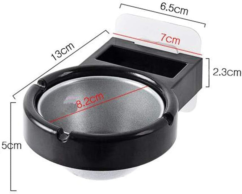 HARVA Wall Mounted Ashtray for Bathroom, Toilet, Balconies Walls, office | Stainless Steel Ashtray Cigarettes Storage Rack (Black)