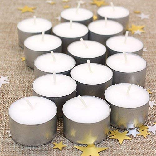 Swifft Creations Tealight Candles 100% Pure Wax, Unscented, Pack of 50, Long Burning Tealight, 9 Hours Burn time, White Unscented Tea Light Candles