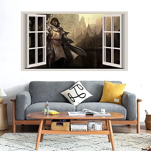 GADGETS WRAP Printed Wall Decal Sticker Fake Window Style Decal (90cm x 50cm) - Prince Town