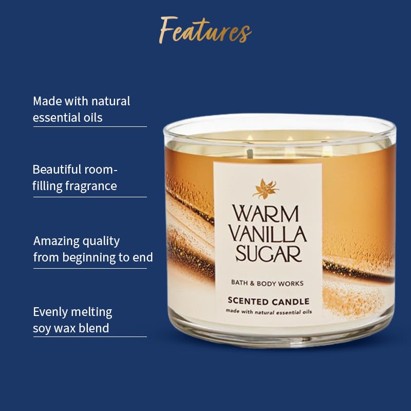 Bath & Body Works Warm Vanilla Sugar 3-Wick Candle