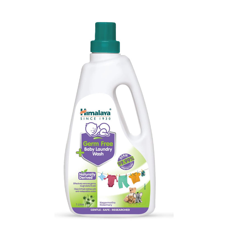 Himalaya Germ Free Baby Laundry Detergent with Plant Based Cleansers & Biodegradable Ingredients | Dermatologically Tested (Bottle, 1 Litre)