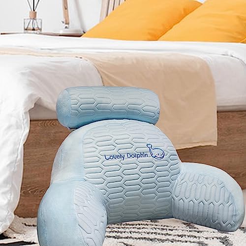 CALANDIS® Support Pillow Washable Cartoon Bed Back Cushion for Office Bedroom Dormitory Dolphin | 1 Plush Pillow