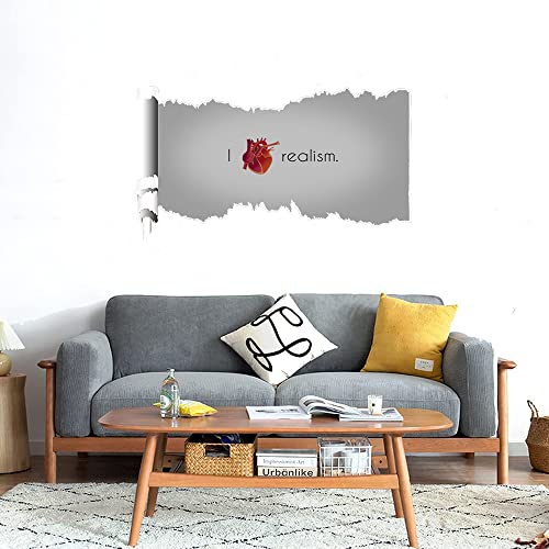 GADGETS WRAP Printed Wall Decal Sticker Scratched Paper Style Wall Decal (90cm x 50cm) - Realism