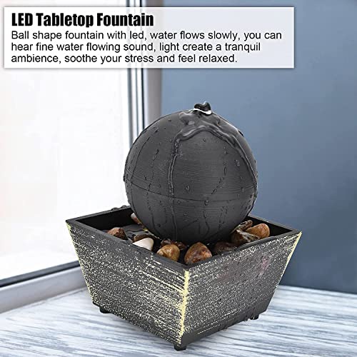 Ubersweet® Tabletop Fountain, Water Fountains Indoor LED Tabletop Fountain 3V USB for Home Office Decor ||