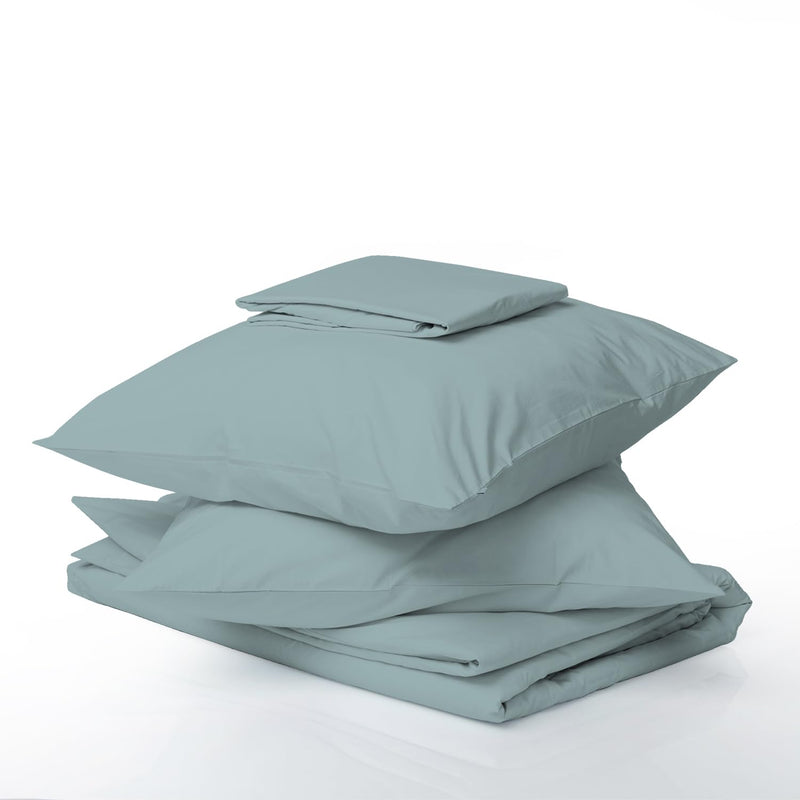 Color Sense , 100% Cotton Teal Twin Sheet Set, 300 Thread Count, Back to School College Essentials, Wrinkle-Resistant, Ultra Soft & Silky Sateen Hotel Quality Bed Sheets with Elasticized Deep Pocket