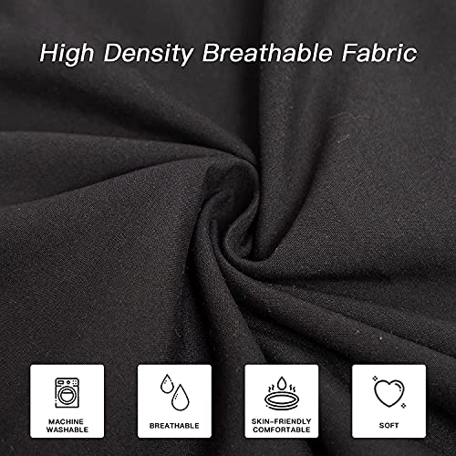 ATOOTFUSION Polyester Luxury Full Body Pillow Insert - Ultra Soft Body Pillow For Sleeping - Breathable Long Bed Pillow Insert, 20"X54" (Black)