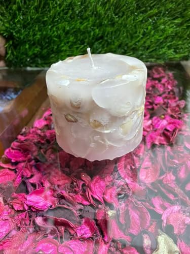 SOULSHRINE Natural Wax Shell Pillar Scented Candle, Tropical Fragrance - 211grams