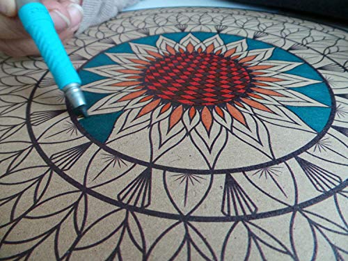 Rise n Shine Round Circle MDF Pine Wood 2.5mm Thick 12 inch MDF Board for Art and Craft Unfinished Round Wood Slices for Resin Art, Mandala Art,Pyrography, Painting (12 INCH, Set of 5)