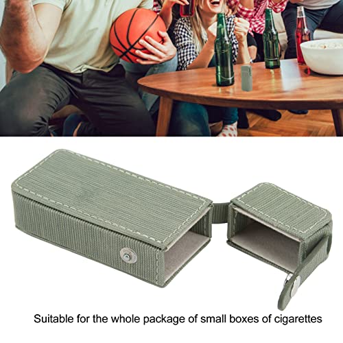 Cigarette Box, Waterproof PU Cigarette Case Delicate Strong for Office (Pea Green)