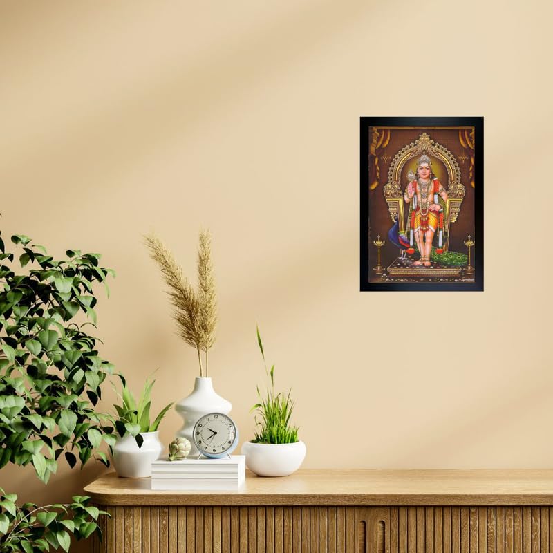 Great More Religious Bala Murugan God Wood Photo Frame with Wall Hook-56-8x10 inch