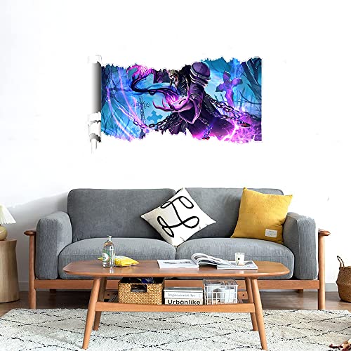 GADGETS WRAP Printed Wall Decal Sticker Scratched Paper Style Wall Decal (90cm x 50cm) - Purple Magic Trick