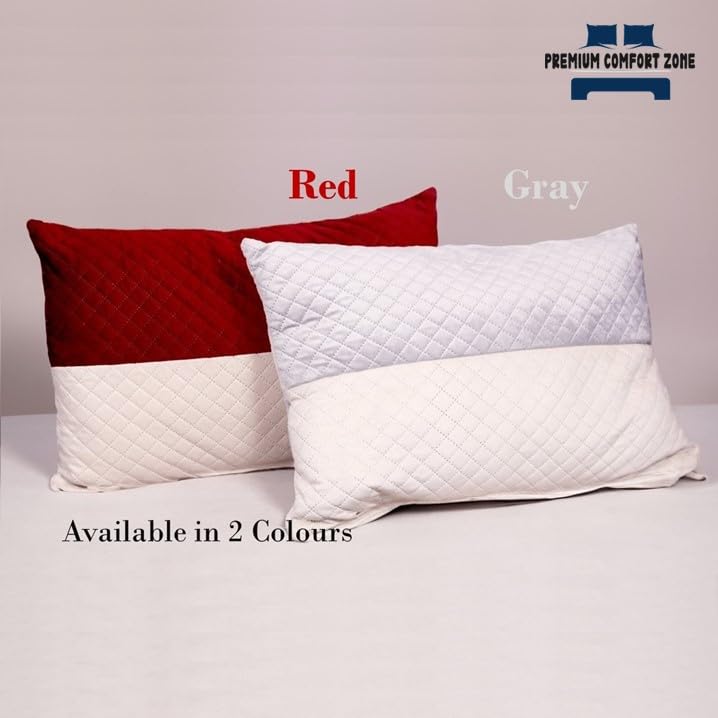 Premium Comfort Zone Polyfiber Filled Premium & Comfortable Pillow 1 pc (17 x 27 in) Red