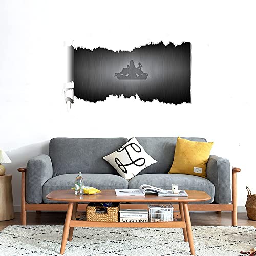 GADGETS WRAP Printed Wall Decal Sticker Scratched Paper Style Wall Decal (90cm x 50cm) - Lord Shiva Meditation