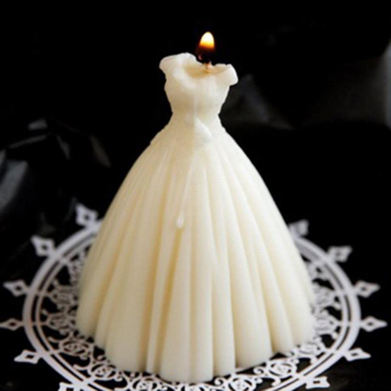 ATORSE® Scented Candle Bride Gown Design Soy Wax Relaxing Office Decor Ornament