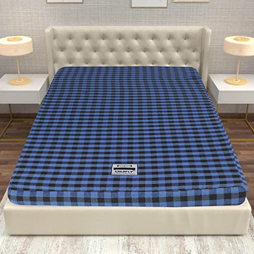 COLOFLY Blue & Black 3 inch Soft Pu Foam Mattress