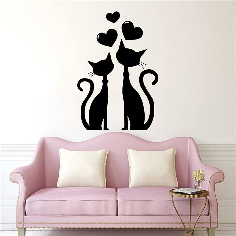 GADGETS WRAP Vinyl Decal Sticker Classic Love Cat (Item Finish Size : 86cm x 58cm)